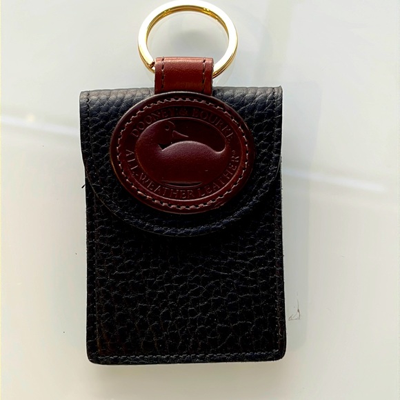 Dooney & Bourke Accessories Dooney Bourke Black Leather Keychain